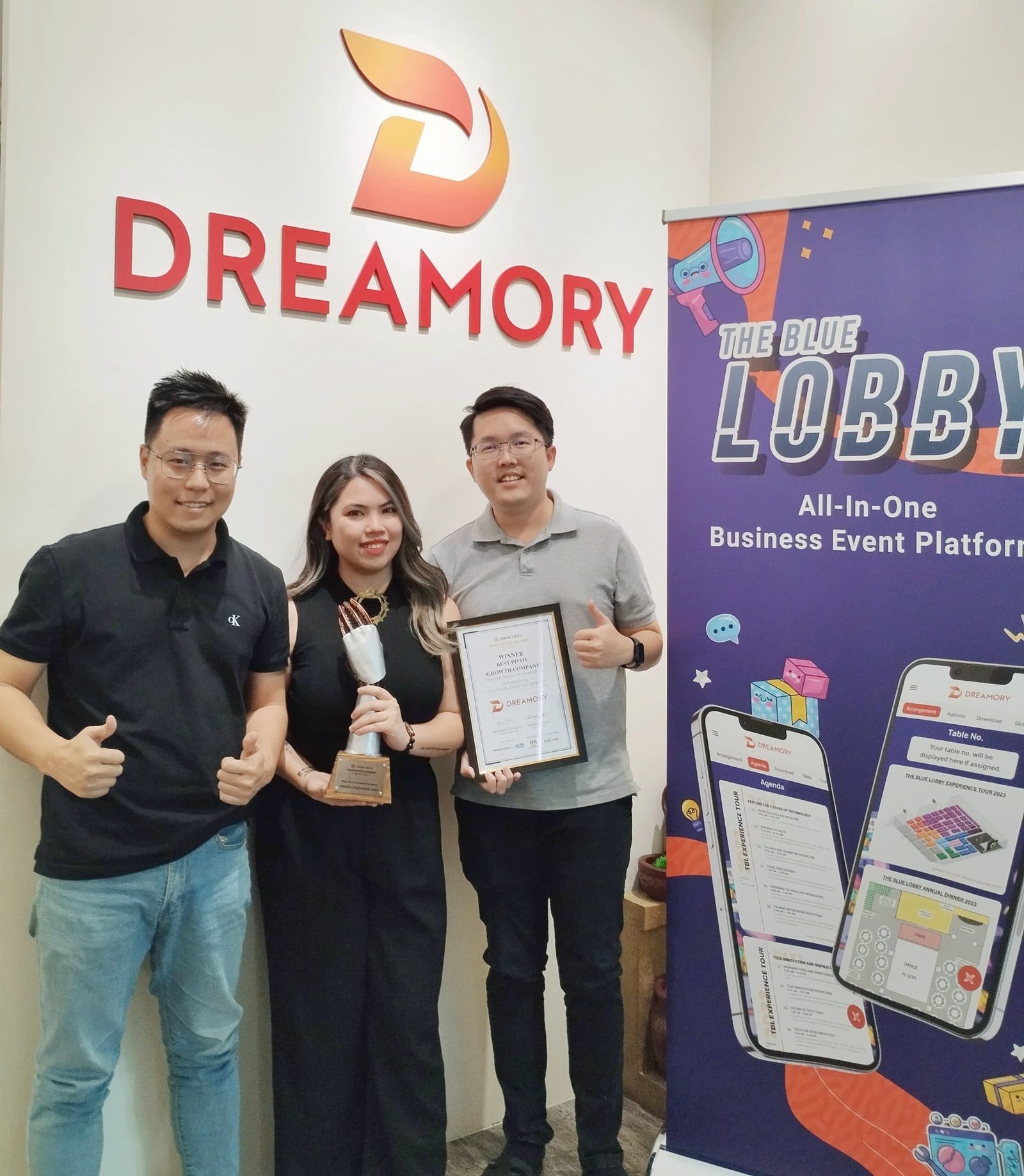 Best Pivot Growth Company in the 3rd edition of the Top in Tech Innovation Awards Dreamory Entertainment Group